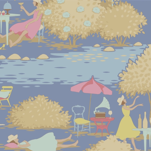 Tilda Patchwork Stoff Baumwolle - Sunday Brunch - Sunday Brunch Blue